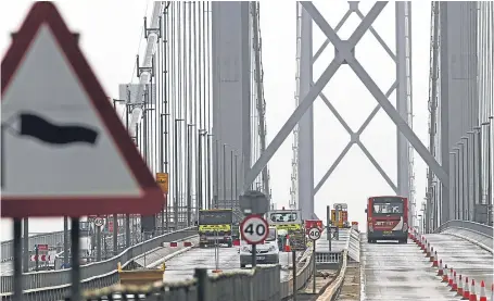  ?? Picture: Kris Miller. ?? The Forth Road Bridge will undergo a variety of maintenanc­e tasks in the coming months.