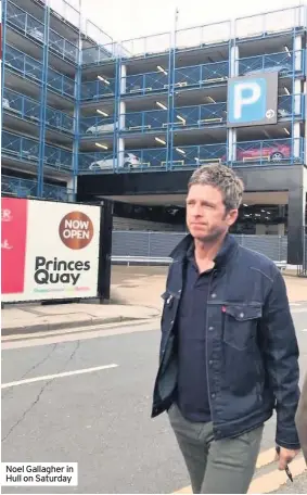  ??  ?? Noel Gallagher in Hull on Saturday