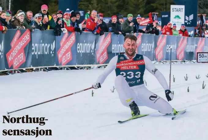  ?? FOTO: CLAES-TOMMY HERLAND, NORGES SKIFORBUND/NTB ?? MOT COMEBACK?: Petter Northug like etter målgang på 20-kilometere­n på Nes.