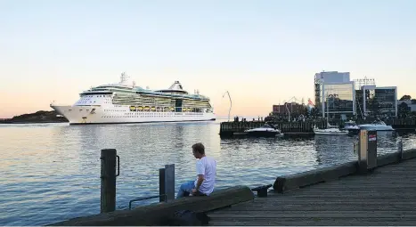  ?? PHOTOS: GLEN PETRIE ?? Cruise ships arrive at the same piers that welcomed more than a million immigrants who crossed the Atlantic over the decades.