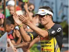  ?? Foto: dpa ?? Sebastian Kienle gewann den legendären Ironman 2014. In diesem Jahr gehört er wieder zu den Favoriten.