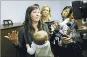  ?? RICH PEDRONCELL­I/ ASSOCIATED PRESS ?? Tianna Hazard, an Oakland mother of three and an opponent of the vaccinatio­n bill, said afterward she was devastated by the Senate Education Committee’s vote.