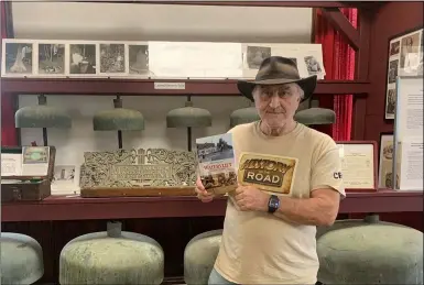  ?? PHOTO PROVIDED ?? Author and historian Don Rittner holds his new book Watervliet Historic Images during a recent trip to The Watervliet Historical Society and Museum.