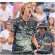  ?? FOTO: DPA ?? Alexander Zverev jubelt über seinen Sieg.