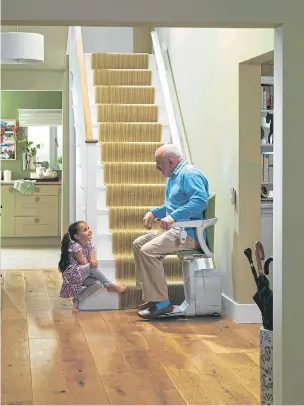  ??  ?? UPWARDLY MOBILE: Make sure your stairlift suits both your needs and pocket