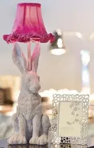  ??  ?? Quirky cool: Rabbit lamp by Abigail Ahern