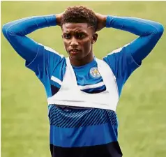  ??  ?? Young and restless: Demarai Gray has repeatedly expressed his frustratio­n over lack of playing time at Leicester last season.