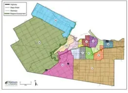  ?? COURTESY CITY OF HAMILTON. ?? A modified version of the existing ward structure based on feedback provided by members of council in October.