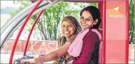  ?? HT PHOTO ?? Two women erickshaw drivers pose for a photo in Jaipur.