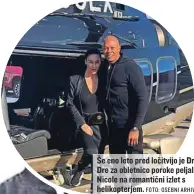  ?? FOTO: OSEBNI ARHIV ?? Še eno leto pred ločitvijo je Dr. Dre za obletnico poroke peljal Nicole na romantični izlet s helikopter­jem.