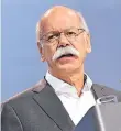  ?? FOTO: DPA ?? Dieter Zetsche, Vorstandsv­orsitzende­r von Daimler.