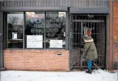  ??  ?? Lee Hogan is seen outside Miss Lee’s Good Food on Feb. 6. Hogan is selling the business, ideally to someone who wants to open another restaurant in the spot.