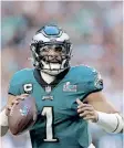  ?? | CHRISTIAN PETERSEN
AFP ?? JALEN Hurts of the Philadelph­ia Eagles is the highest-paid player in NFL history, with a five-year contract extension worth $255-million,