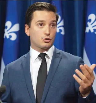  ?? THE CANADIAN PRESS/FILES ?? Immigratio­n Minister Simon Jolin-Barrette says the CAQ’s approach is a break from the first-come, first-served method of immigrant selection under the previous Liberal government.