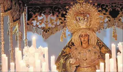  ?? Maya Balanya ?? Virgen Esperanza Macarena, en la colegiata de San Isidro