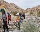  ?? Photograph: John Francis Peters/ The Guardian ?? The Border Angels begin their hike on 20 January.