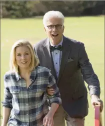  ?? JUSTIN LUBIN, NBC ?? Kristen Bell and Ted Danson in "The Good Place," with its philosophi­cal look at heaven and hell.