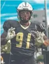  ?? COURTESY OF UCF ATHLETICS ?? UCF redshirt junior defensive tackle Noah Hancock has worked to prove he can play at a high level after having many setbacks.