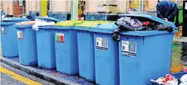  ?? ?? Hot topic Scrapping monthly bin collection­s was an election promise from the Tories