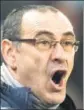  ?? GETTY IMAGES ?? Maurizio Sarri lowest point with Chelsea was a 6-0 thrashing at the hands on Man City.