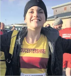  ??  ?? Helena Youde was the first finisher for the county womens’ team at the Gloucester 10K in a personal best time