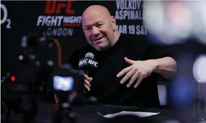  ?? ?? UFC president Dana White has turned the organizati­on into a hugely profitable enterprise. Photograph: Tom Jenkins/The Guardian