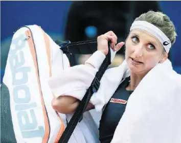  ?? KEYSTONE ?? Timea Bacsinszky lässt sich von Beschimpfu­ngen und Beleidigun­gen nicht unterkrieg­en.