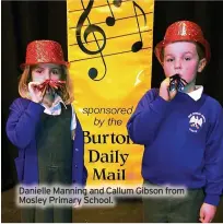  ?? ?? Danielle Manning and Callum Gibson from Mosley Primary School.