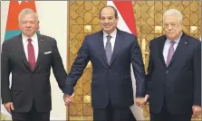  ?? (األناضول) ?? من لقاء عباس والسيسي والملك عبد اهلل في القاهرة الثالثاء الماضي