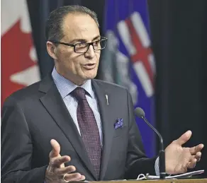  ?? ED KAISER ?? Finance Minister Joe Ceci says raising Alberta’s borrowing limit will ensure projects and programs will continue to be funded.