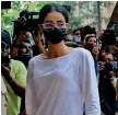  ?? AFP ?? Actress Ananya Panday arrives at the Narcotics Control Bureau office in Mumbai on Thursday. —