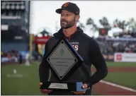  ?? NHAT V. MEYER – STAFF PHOTOGRAPH­ER ?? Gabe Kapler was selected as the 2021Nation­al League Manager of the Year after guiding the Giants to a franchise-record 107wins.