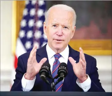  ?? AFP ?? With the 2022 mid-term elections just 19 months away, US President Joe Biden has chosen to move quickly with ambitious plans to fundamenta­lly transform the country, even at the risk of losing control of Congress.