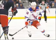  ?? Jay LaPrete / Associated Press ?? The New York Rangers’ Artemi Panarin plays against the Columbus Blue Jackets during a game in February.