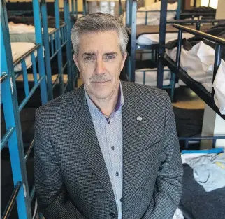  ?? DAVE SIDAWAY ?? Matthew Pearce, president and CEO of Old Brewery Mission, says the city should clarify misconcept­ions about wet shelters, whose most vital function is to make sure clients don’t go into alcoholic withdrawal.