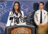  ?? ALYSSA POINTER/ALYSSA.POINTER@AJC. COM ?? Fulton County Chief Medical Examiner Jan Gorniak said Thursday that Timothy Cunningham likely drowned, though toxicology reports are pending.