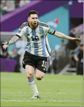  ?? FOTO: EFE ?? Eufórico Messi
Gritó como nunca antes