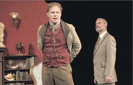  ?? DAVID COOPER ?? Alex Zahara and Mark Weatherley star in a special-effects laden production of Baskervill­e: A Sherlock Holmes Mystery.