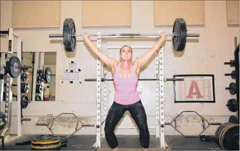  ?? GARY MANNING ?? Cassidy Klein, 19, has her sights set on owning the platform in some high-level weightlift­ing competitio­ns as she grows bigger, better and stronger.