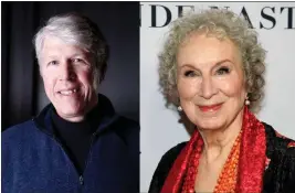  ?? PRESTON PHOTO CARLO ALLEGRI/ASSOCIATED PRESS + ATWOOD PHOTO EVAN AGOSTINI/ASSOCIATED PRESS ?? Margaret Atwood and Douglas Preston spearheade­d the collaborat­ive novel “Fourteen Days,” which was co-written by writers including John Grisham, Celeste Ng, Tommy Orange and more.