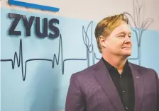  ?? MATT SMITH ?? Brent Zettl, CEO of ZYUS Life Sciences, says the company is exploring using plant proteins in the developmen­t of a COVID-19 vaccine.