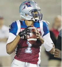  ?? ALLEN MC IN NIS/MONTREAL GAZETTE ?? Should Brandon Bridge start on Friday for the Alouettes, he would become the first non-import to start at quarterbac­k in the CFL since B.C.’s Giulio Caravatta in 1996.