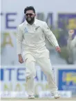  ?? AP ?? Ajaz Patel took five of the seven Sri Lankan wickets to fall on Thursday