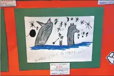  ??  ?? In the five years old and under category, Alex of Oxgangs Primary impressed with his star filled drawing of Corrie at The Kelpies. 01_B50alison0­7