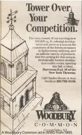  ??  ?? A Woodbury Common ad in WWD from 1985.