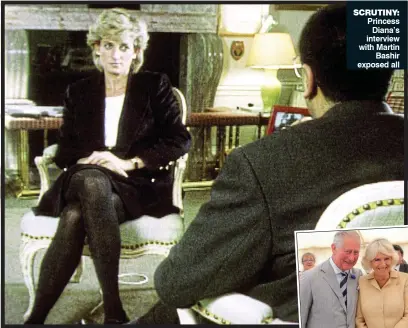  ??  ?? scRUtIny: Princess Diana’s interview with Martin Bashir exposed all