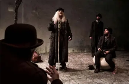  ??  ?? Rory Nolan, Garrett Lombard, Marty Rea and Aaron Monaghan in Druid’s production of Waiting for Godot