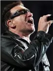 ??  ?? Homecoming: U2’s Bono