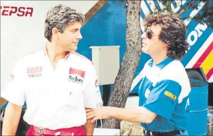  ?? FOTO: ARCHIVO MD ?? Los dos más grandes Agostini (izquierda), con 15 títulos mundiales, y Nieto, con 12+1, cuando eran directores de equipo