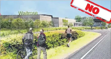  ??  ?? Plans for a Tesco store at Station Approach, left, in Staplehurs­t and the proposed Waitrose at Newnham Court, right, have all fallen through